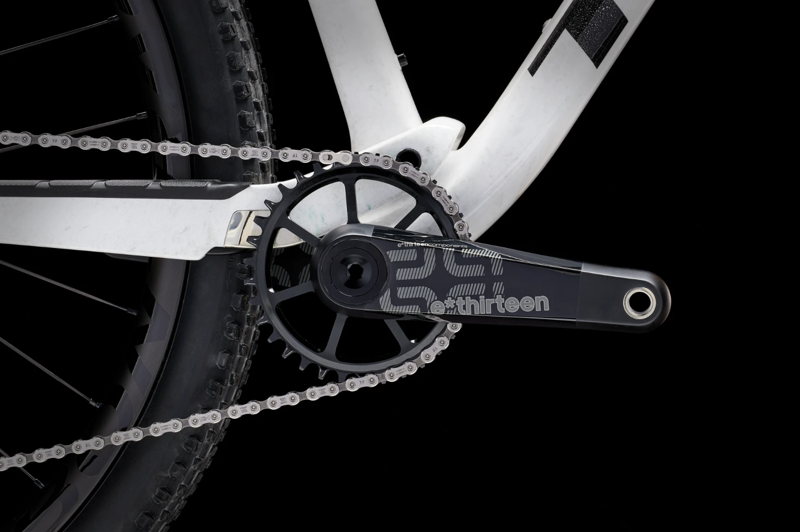 Trek Supercaliber 9.8 XT Full Suspension Mountain Bike 2023 in White/Gravel-4